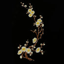 Plum Blossom Style Flower Embroidery Lace Applique for Lingerie Dresses Dolls Sewing Crafts Clothes DIY Yellow