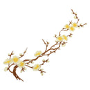 Plum Blossom Style Flower Embroidery Lace Applique for Lingerie Dresses Dolls Sewing Crafts Clothes DIY Yellow