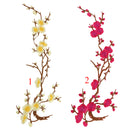 Plum Blossom Style Flower Embroidery Lace Applique for Lingerie Dresses Dolls Sewing Crafts Clothes DIY Yellow