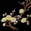Plum Blossom Style Flower Embroidery Lace Applique for Lingerie Dresses Dolls Sewing Crafts Clothes DIY Yellow