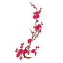 Plum Blossom Style Flower Embroidery Lace Applique for Lingerie Dresses Dolls Sewing Crafts Clothes DIY Rose Red