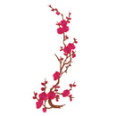 Plum Blossom Style Flower Embroidery Lace Applique for Lingerie Dresses Dolls Sewing Crafts Clothes DIY Rose Red