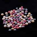 100 Pieces 7mm Multicolor Acrylic Flat Round Steamed Bead for DIY Jewelry Making