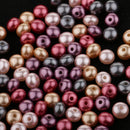 100 Pieces 7mm Multicolor Acrylic Flat Round Steamed Bead for DIY Jewelry Making