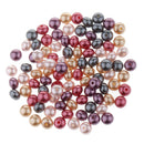 100 Pieces 7mm Multicolor Acrylic Flat Round Steamed Bead for DIY Jewelry Making