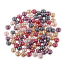 100 Pieces 7mm Multicolor Acrylic Flat Round Steamed Bead for DIY Jewelry Making