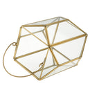 Glass Geometric Terrarium Display Box Succulent Air plant Tea Light Holder
