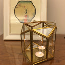 Glass Geometric Terrarium Display Box Succulent Air plant Tea Light Holder
