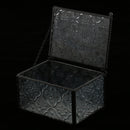 Vintage Cube Shape Clear Glass Terrarium Box Jewelry Box Tabletop Succulent Plant Fern Moss Display Vase