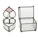 Vintage Cube Shape Clear Glass Terrarium Box Jewelry Box Tabletop Succulent Plant Fern Moss Display Vase