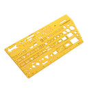 1 Piece Multifunction Plastic Markings Technical Drawing Template Stencil 1:50000 Plotting Scale