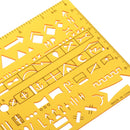 1 Piece Multifunction Plastic Markings Technical Drawing Template Stencil 1:50000 Plotting Scale