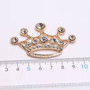 5 Pieces 3D Alloy Flat Back Rhinestone Cabochon Crown for DIY Phone Decoration