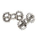 20 Pieces Retro Tibetan Silver Pestle Cross Pendant Spacer Beads DIY Accessories