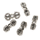 20 Pieces Retro Tibetan Silver Pestle Cross Pendant Spacer Beads DIY Accessories