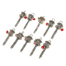 10 Pieces Charms Pendants Cross Knot Tibetan Silver Jewelry Making DIY Bracelet