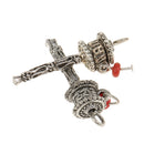 10 Pieces Charms Pendants Cross Knot Tibetan Silver Jewelry Making DIY Bracelet