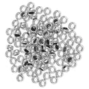 100 Pieces Vintage Tibetan Silver Spacers and Stopper Beads for Snake Chain Charm Bracelets 6mm