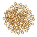 100 Pieces DIY Brass Loose Beads Small Spacer Beads for Buddha Beads String 6mm