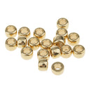 100 Pieces DIY Brass Loose Beads Small Spacer Beads for Buddha Beads String 6mm