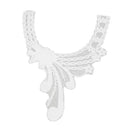 Fashionable Floral Lace Collar Applique Embroidered Sewing Trims Patches for Bridal Wedding Costume Dolls DIY White