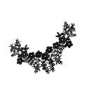 Black Lace Embroidered Venise Floral Neckline Neck Collar Clothes Sewing Applique Patch