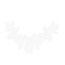 White Lace Embroidered Venise Floral Neckline Neck Collar Clothes Sewing Applique Patch