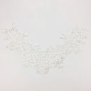 White Lace Embroidered Venise Floral Neckline Neck Collar Clothes Sewing Applique Patch
