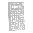 Decorative Life Symbol Graphics Painting Stencils Ruler for Scrapbooking Card DIY Crafts