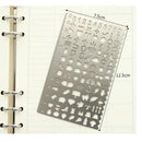 Decorative Life Symbol Graphics Painting Stencils Ruler for Scrapbooking Card DIY Crafts