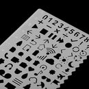 Decorative Life Symbol Graphics Painting Stencils Ruler for Scrapbooking Card DIY Crafts