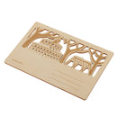 Lovely Creative Playground Cat Theme DIY Wooden Postcard Greeting Memorial Birthday Gratitude Card