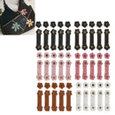 Women Girls Handbag Replacement Cellphone Case Making Plum Flower Buckles Sewing Craft Project DIY 5 Sets White