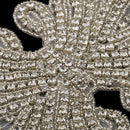 1 Piece Rhinestone Beaded Sewing Applique Wedding Bridal Sash Applique