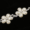 1yard Rhinestone Pearl Flower Beaded Ribbon Lace Trims for Crafts Decoration
