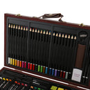82 Pieces Art Creativity Set Supplies in Wooden Case for Kids Drawing Painting