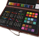82 Pieces Art Creativity Set Supplies in Wooden Case for Kids Drawing Painting