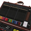82 Pieces Art Creativity Set Supplies in Wooden Case for Kids Drawing Painting