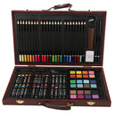 82 Pieces Art Creativity Set Supplies in Wooden Case for Kids Drawing Painting