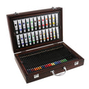 126Pieces Art Craft Supplies Set in Wood Box for Kids Drawing and Painting