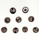 100 Pieces Coffee 2 Holes Wooden Buttons for Sewing and Craft 20mm