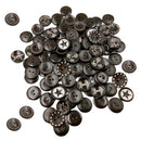 100 Pieces Coffee 2 Holes Wooden Buttons for Sewing and Craft 20mm
