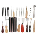 39 Pieces/Set Leathercraft Stitching Punching Tools Kit Edge Groover Prong Awl Sewing Leather