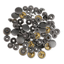 20 Pieces Set Metal Snaps Fasteners Bronze Tone