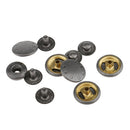 20 Pieces Set Metal Snaps Fasteners Bronze Tone