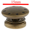20 Sets Leather Craft Brass Press Studs Snap Fasteners Poppers Sewing Clothing Snaps Buttons 15mm