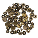 20 Sets Leather Craft Brass Press Studs Snap Fasteners Poppers Sewing Clothing Snaps Buttons 15mm