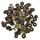 20pcs 15mm Round Metal Snap Buttons Studs Fasteners Leather Crafts