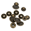 20pcs 15mm Round Metal Snap Buttons Studs Fasteners Leather Crafts