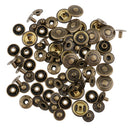 20 Sets/lot Brass Metal Snap Buttons DIY No Sewing Press Studs Buttons Snaps Fastener Popper